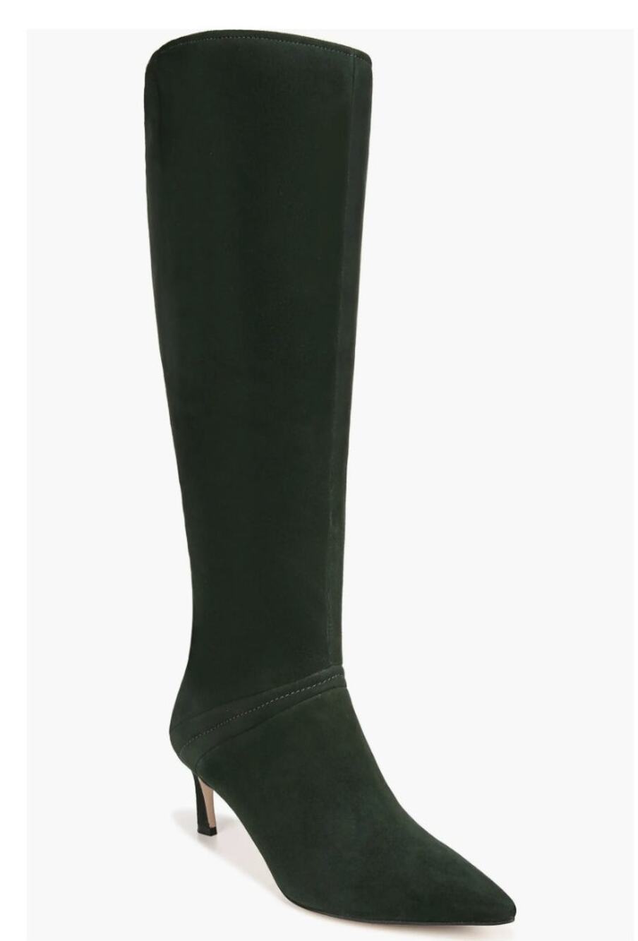 27 Edit Naturalizer Falencia Knee High Boot Pine Needle Green Suede Size 10 NWOB